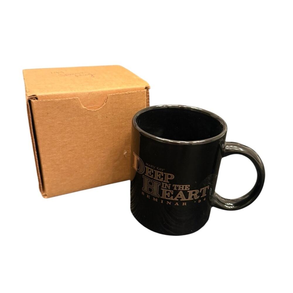 NEW Mary Kay Vintage Mug Seminar 1994 Deep in the Heart of Texas Black Mug